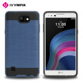 Luxury Durable Hard Hybrid Brushed Metal Shockproof Armor Phone Cover Case For LG X5/K240